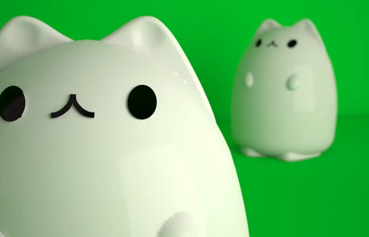 Pusheen lamp v2 — modelo 3D