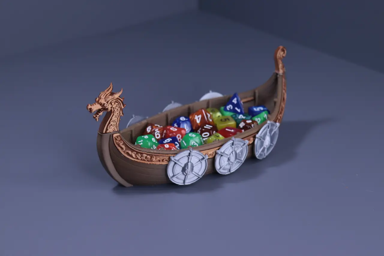 Viking Boat Dice Holde — modelo 3D