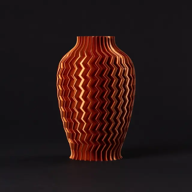 Textured Vase Zigzag (vase mode) — modelo 3D