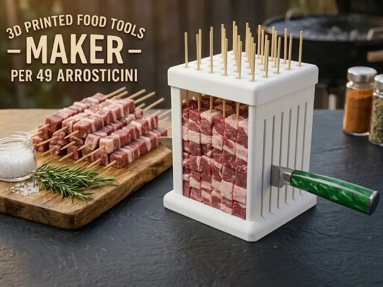 49-in-1 BBQ Skewer & Arrosticini Maker Box — modelo 3D