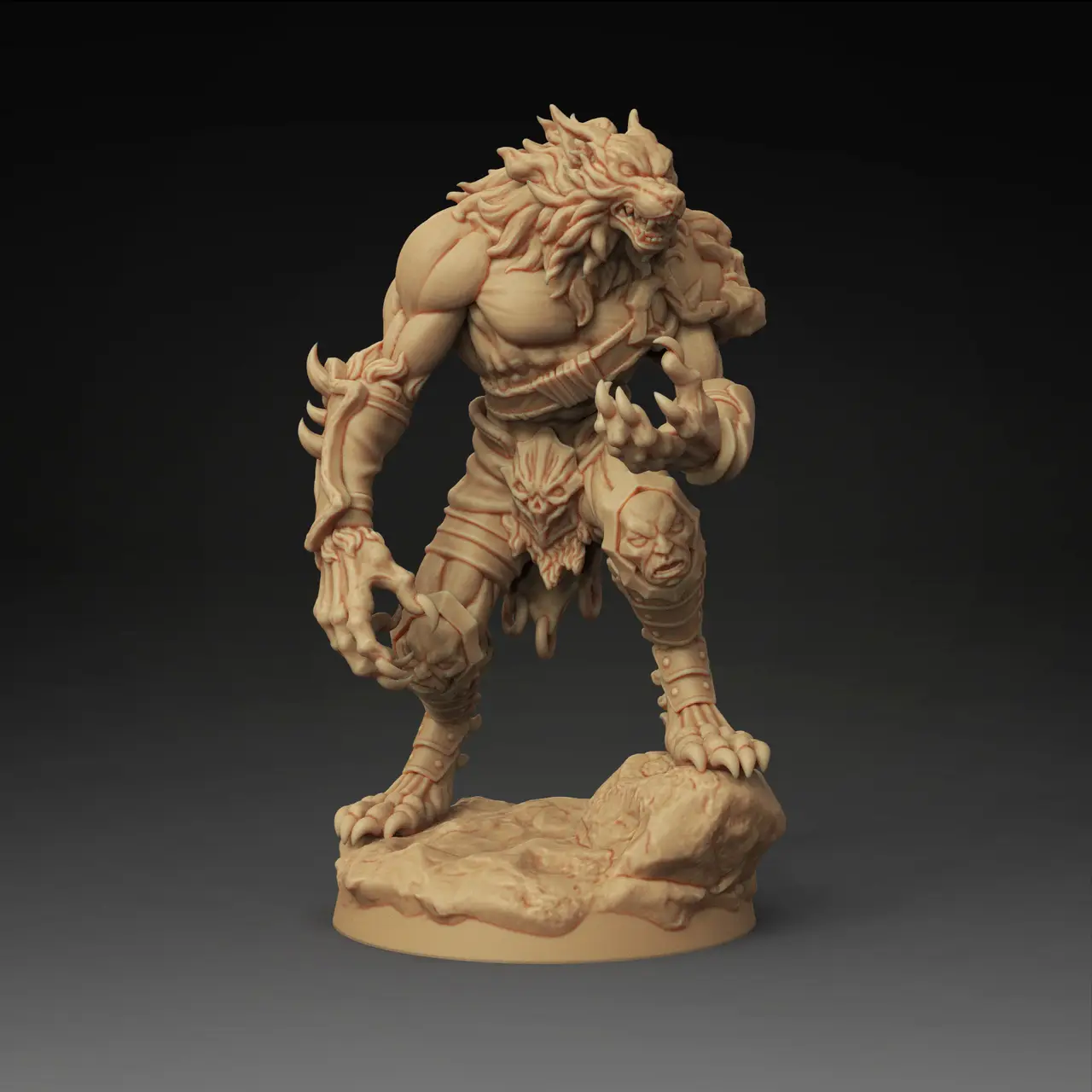 Werewolf Warrior Miniature — modelo 3D