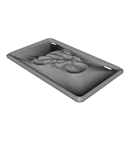 Bicycle Plate - No Multicolor System — modelo 3D