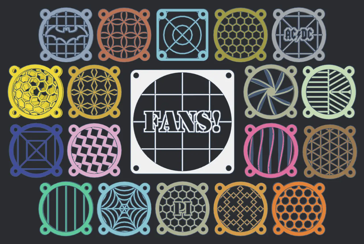 Customizable Fan Grill Covers — modelo 3D