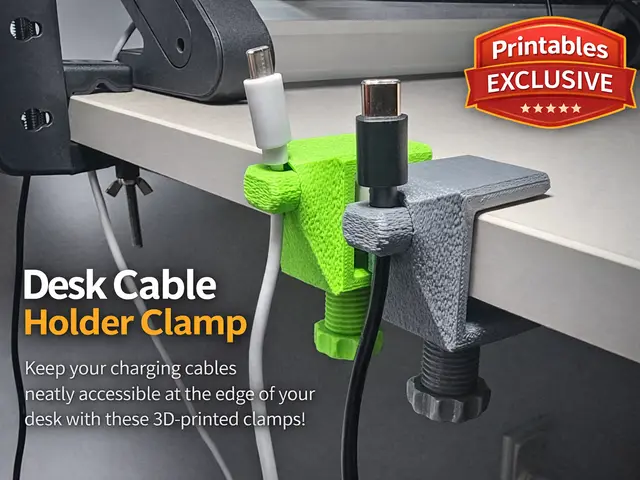Desk Cable Holder Clamp — modelo 3D