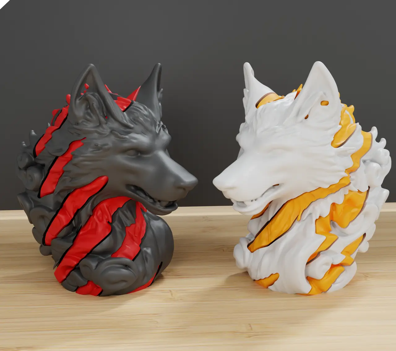 Wolf - Passthrough efekt — modelo 3D