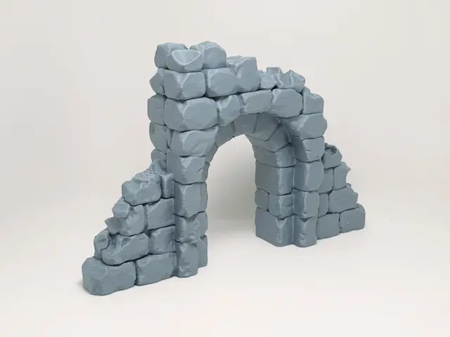 Ruined Courtyard Entrance | 28mm - 32mm Miniature — modelo 3D