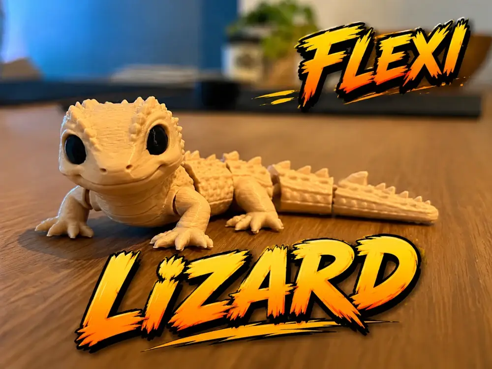 cute Flexi Lizard, articulated animal — modelo 3D