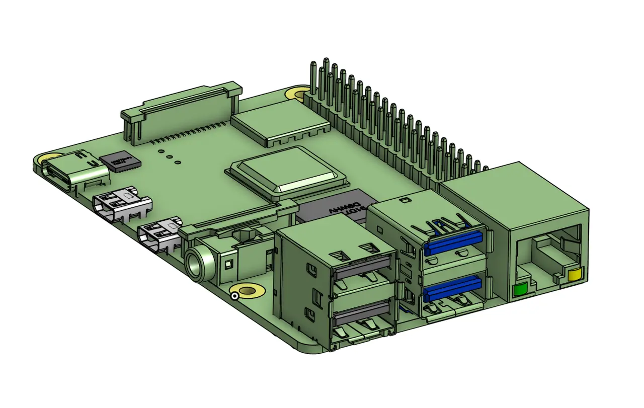 Raspberry Pi 4 — modelo 3D