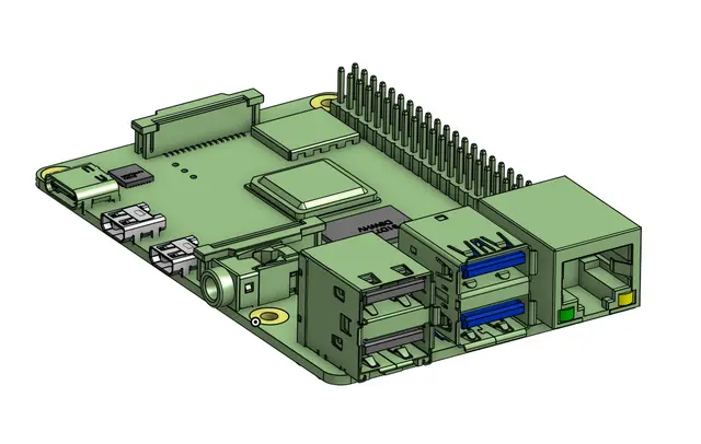 Raspberry Pi 4 — modelo 3D