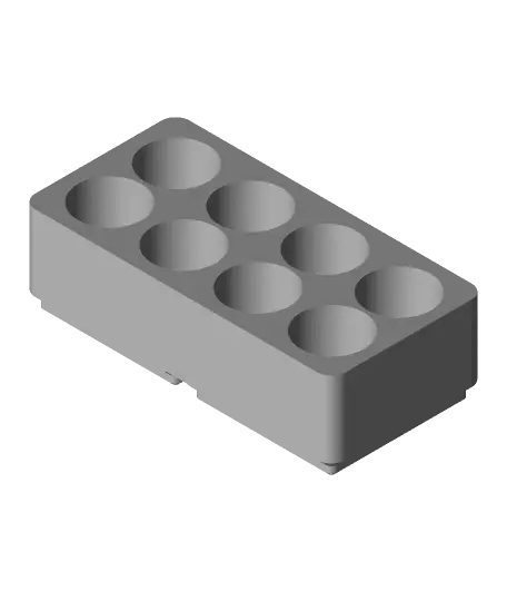 Gridfinity CR123 battery holder 8 qty — modelo 3D