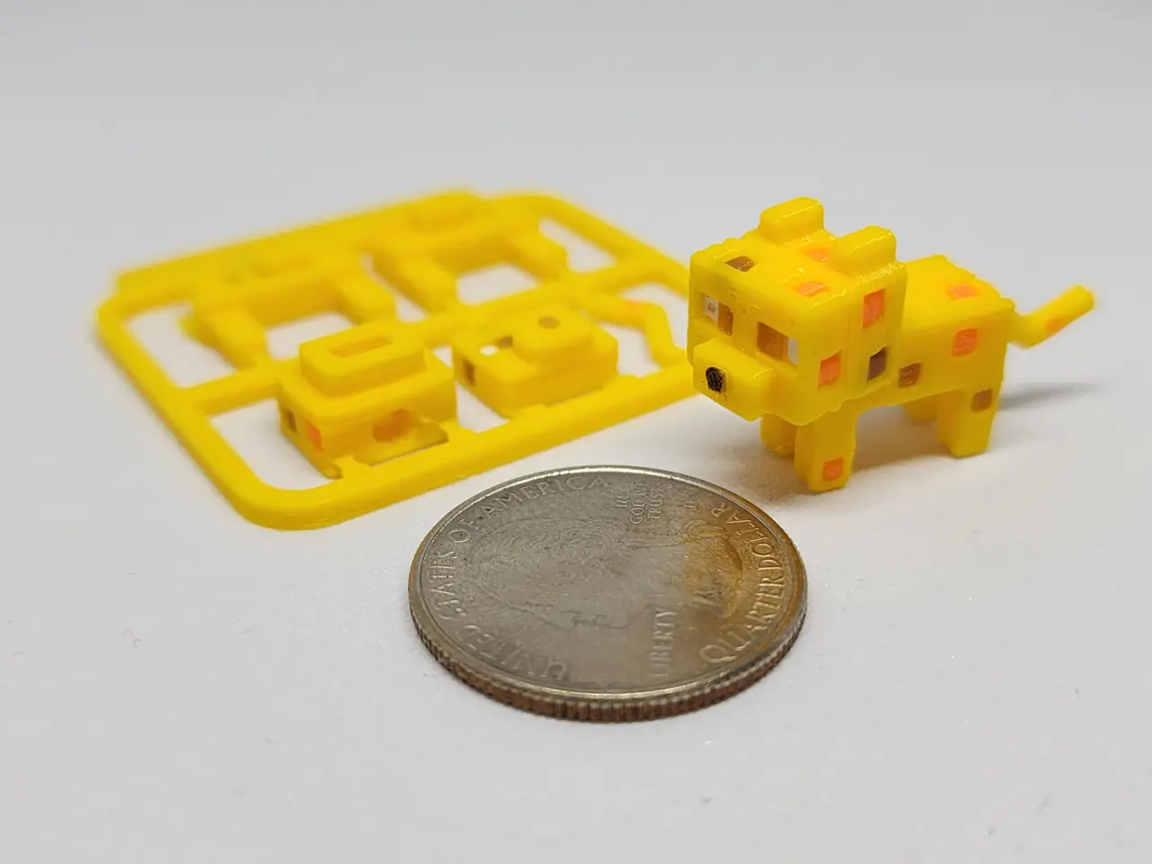 Minecraft-inspired Ocelot Mini Figure Kit Card/ Keychain — modelo 3D