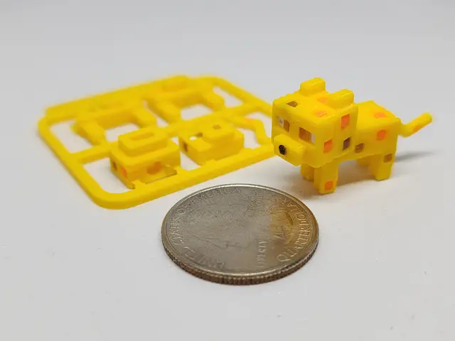 Minecraft-inspired Ocelot Mini Figure Kit Card/ Keychain — modelo 3D