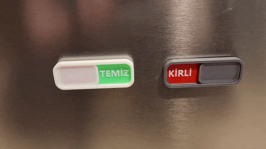 Bulaşık Makinesi Kirli/Temiz Sürgüsü(AMS'siz) — modelo 3D