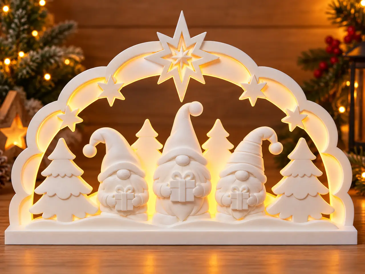 Weihnachtswichtel Schwibbogen — modelo 3D