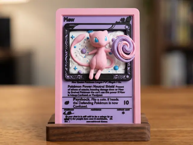 Mew Pokémon TCG 3D Relief Card – Multicolor PLA — modelo 3D
