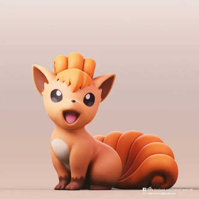 Vulpix(Pokemon) — modelo 3D