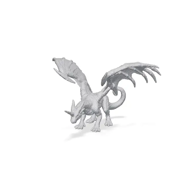 Golden Dragon Figurine - SupaVoxel AI — modelo 3D