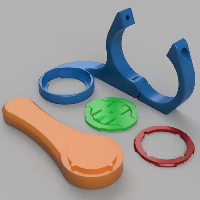 Yet Another Garmin/Wahoo Quarter Turn Bike Handlebar Mount — modelo 3D