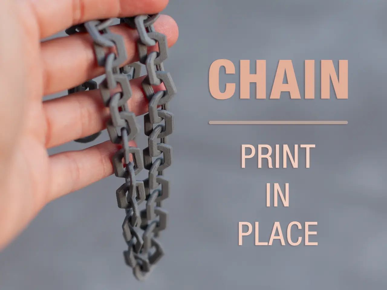 Print in place Chain - various lengths — modelo 3D
