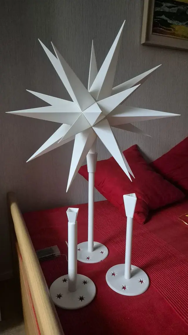 Herrnhuter Stern mit Ständer / Moravian Star with stand — modelo 3D