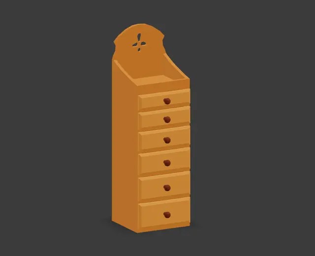 Antique-Style Chest of Drawers — modelo 3D