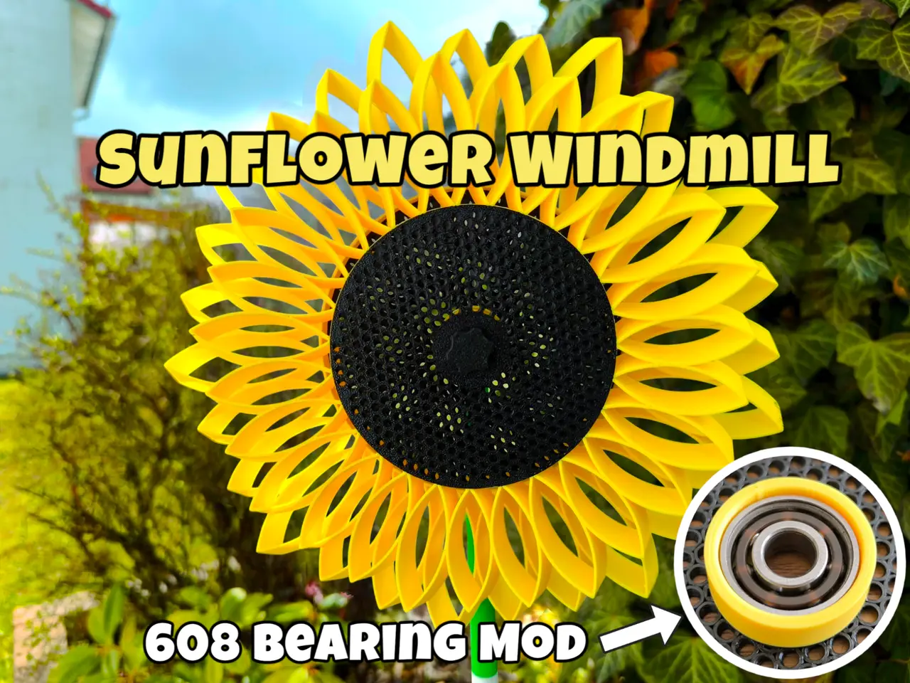 Sunflower Windmill - 608 Ball Bearing Mod (Official) — modelo 3D