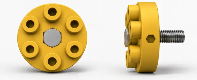 Gearbox Output Pulley Adapter with Captive Bolt Head — modelo 3D