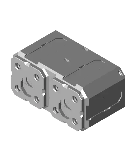 2x1x1 LU - Topped Rail - MultiBin Shell — modelo 3D