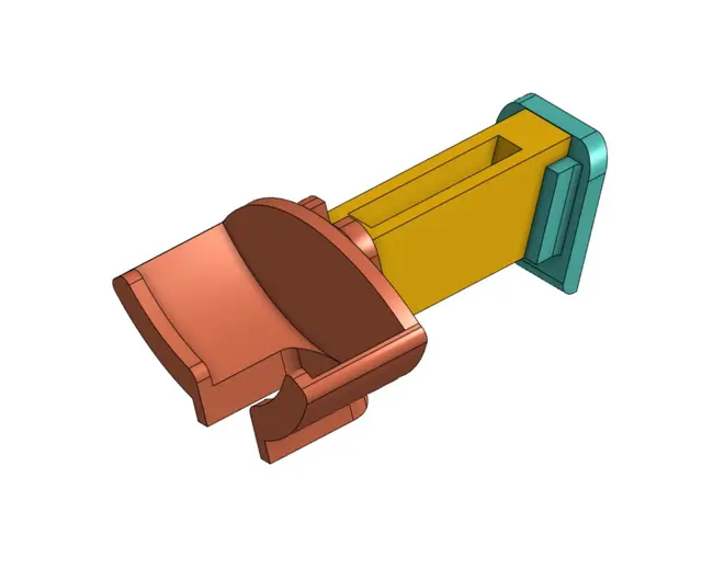 SHOWER HEAD ANY REACH ADAPTER WALL HANGER TILTED FORWARD — modelo 3D