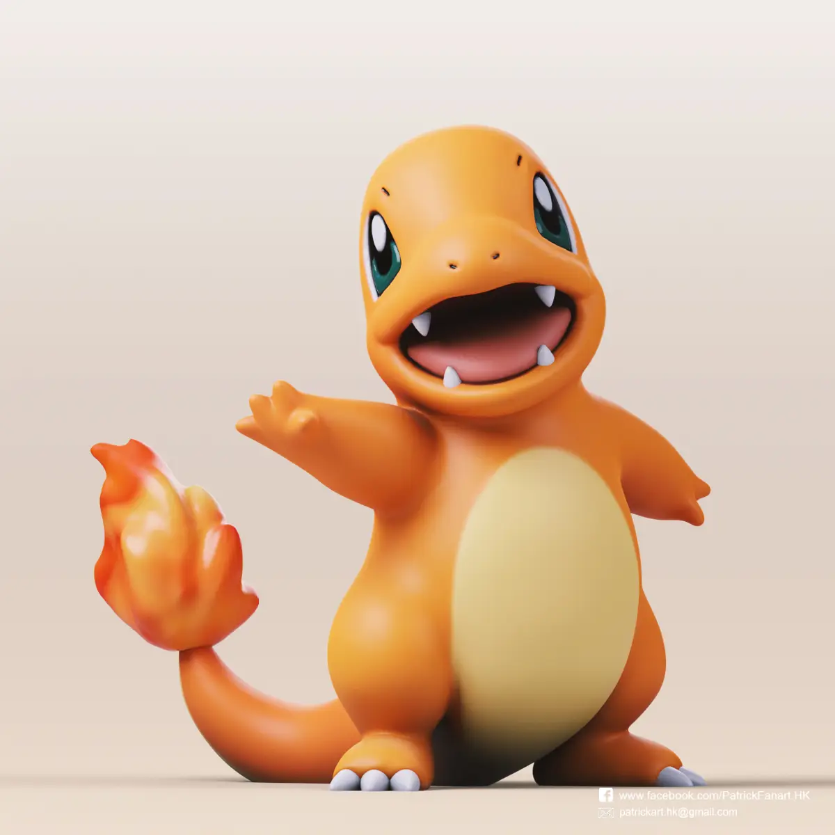 Charmander(Pokemon) — modelo 3D