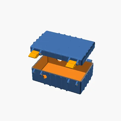 Rugged Hinged Enclosure with Snap Latches — modelo 3D
