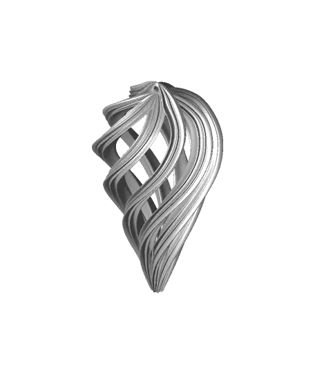 Spiral Teardrop Christmas Ornament — modelo 3D