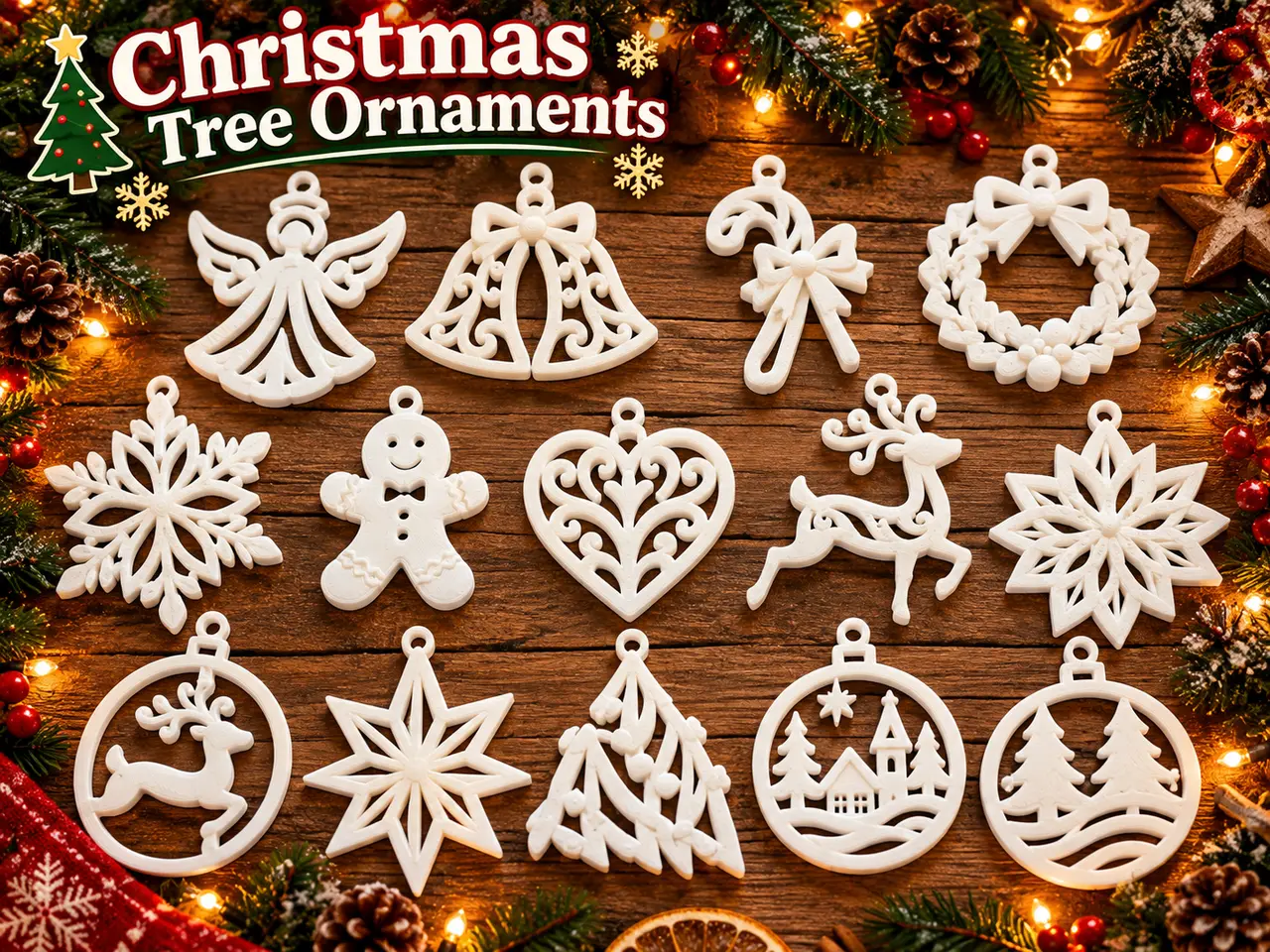 Christmas Tree Ornaments – Festive Decoration Set — modelo 3D