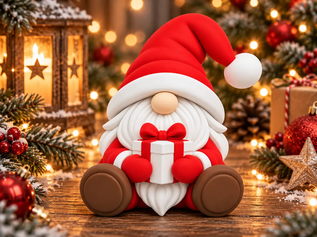 Mini Santa – Gift Keeper Gnome — modelo 3D