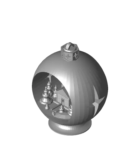 Snow Globe Votive Ornament - Winter Cabin — modelo 3D