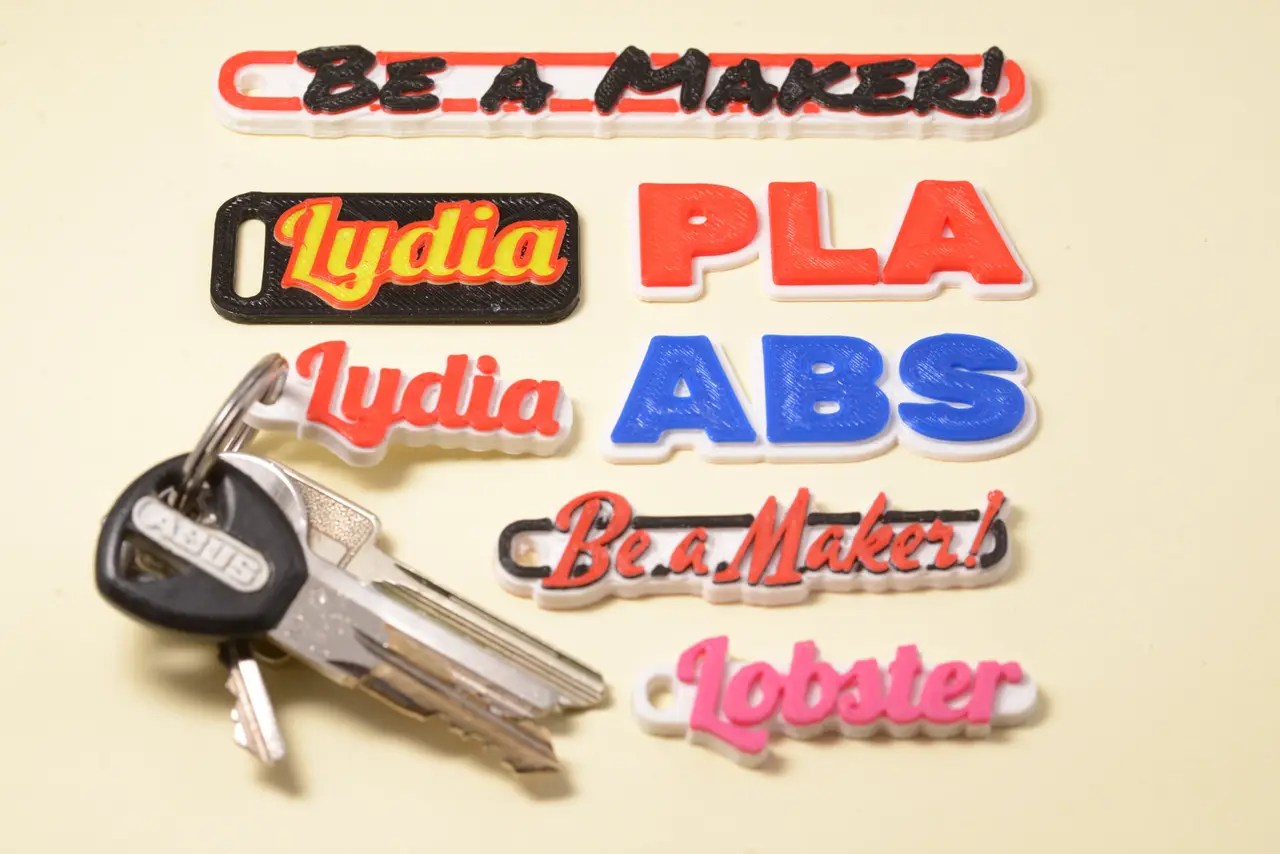 Customizable Multiline Tag or Keychain — modelo 3D
