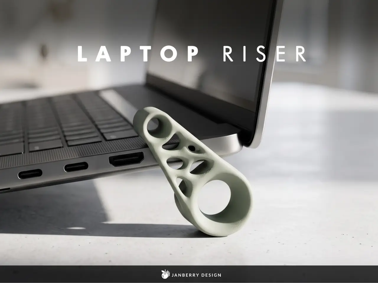 Minimal Laptop Riser – Compact & Lightweight — modelo 3D