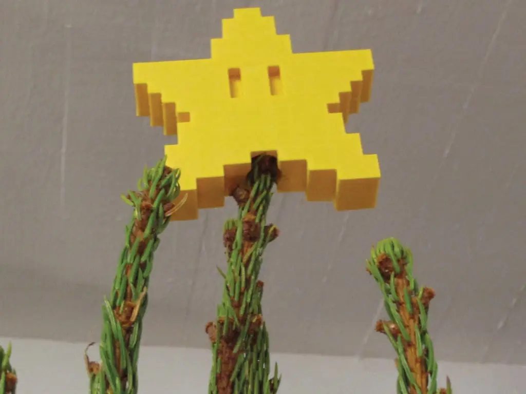 Pixel tree topper star — modelo 3D