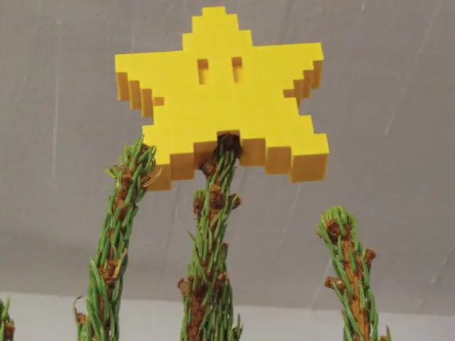 Pixel tree topper star — modelo 3D