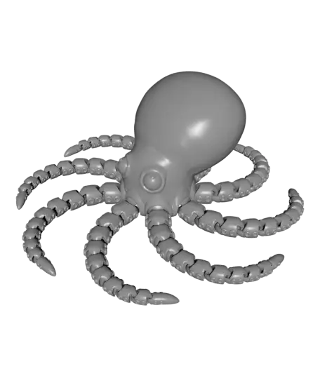 Articulated Octopus Toy – Flexible Sea Creature — modelo 3D