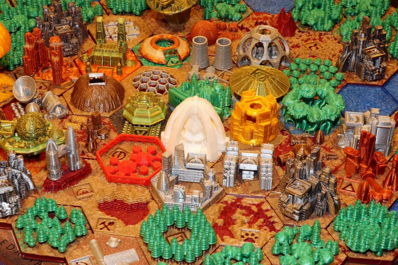 RifRaf Terraforming Mars Tiles Full Set — modelo 3D