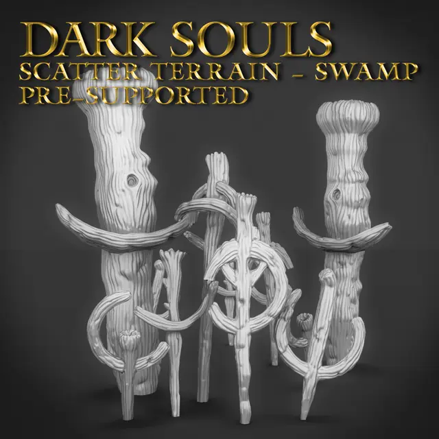 Dark souls scatter terrain 01 - swamp crosses — modelo 3D