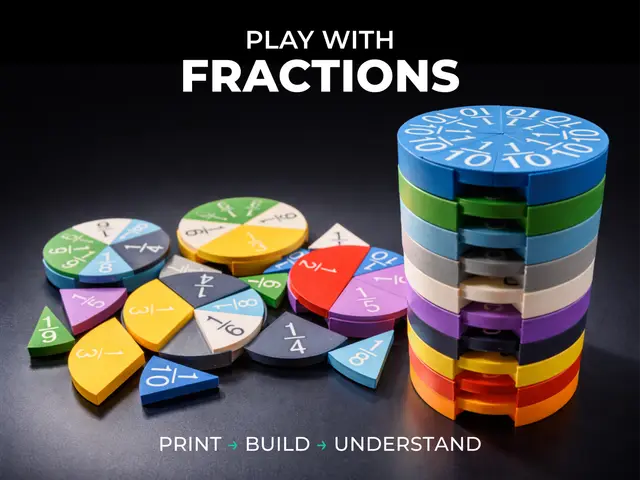 Fractions Made Fun (Customizable) — modelo 3D