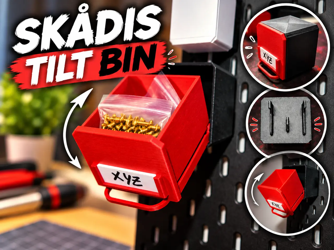 SKÅDIS Tilt Bin – Tip-Out Storage Drawer — modelo 3D