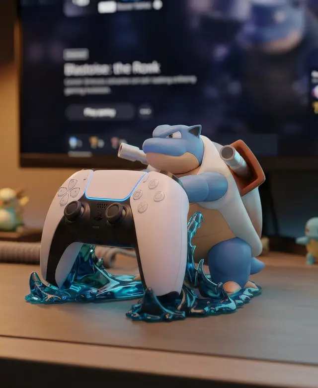 Blastoise Controller Stand - V4 — modelo 3D