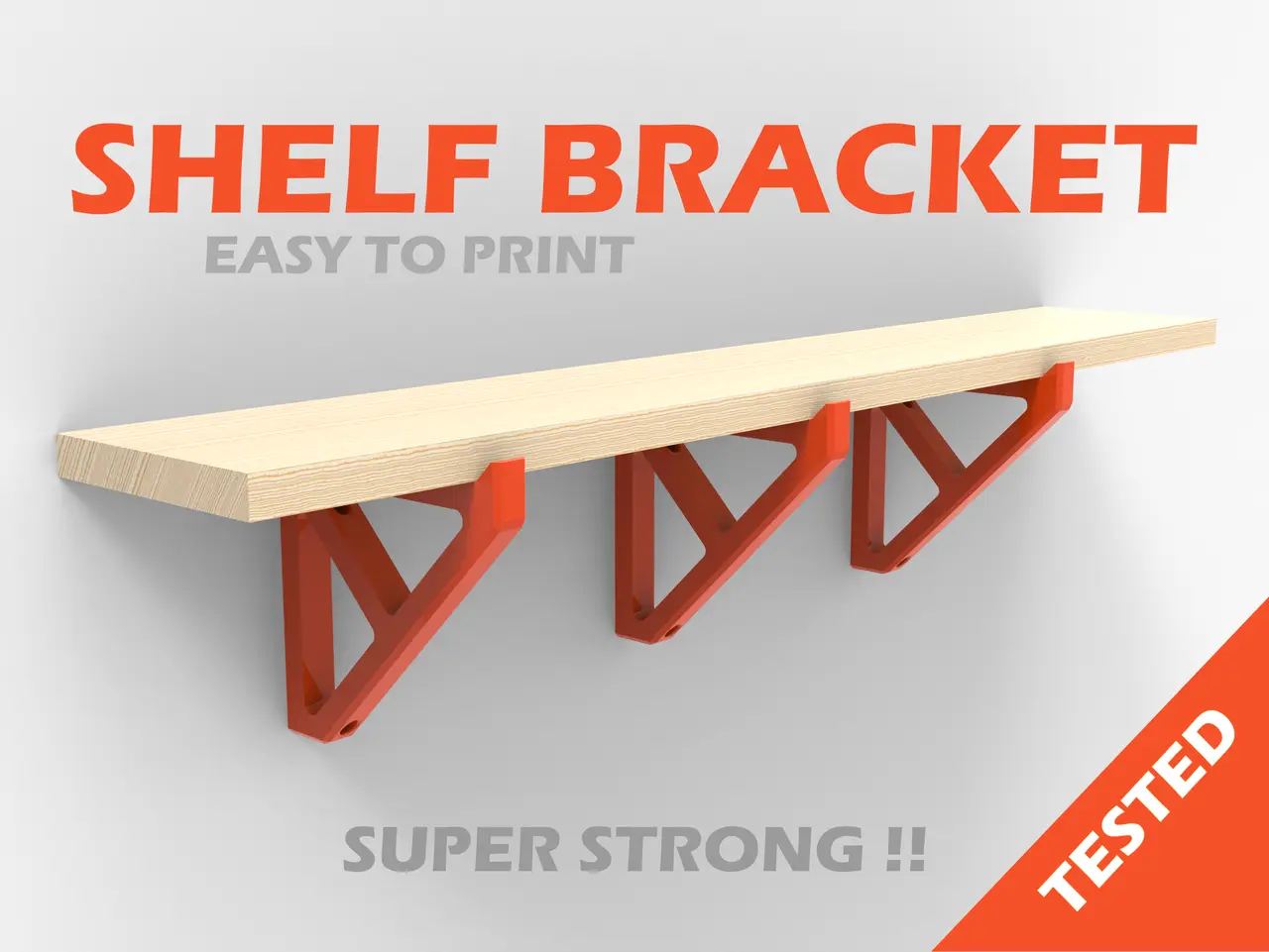 SHELF BRACKET - SHELF HOLDER - (Tested) — modelo 3D