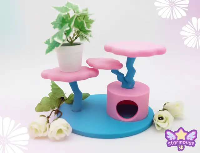 Cloud Cat Tower Model Stand — modelo 3D