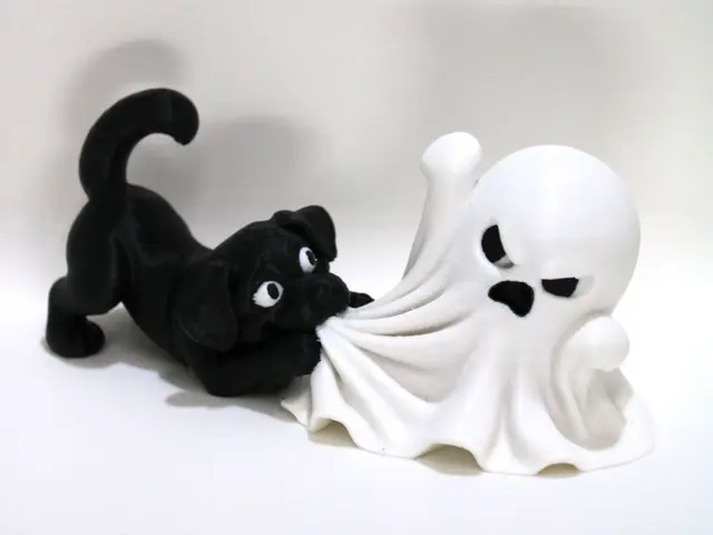 Black Puppy vs Ghost — modelo 3D