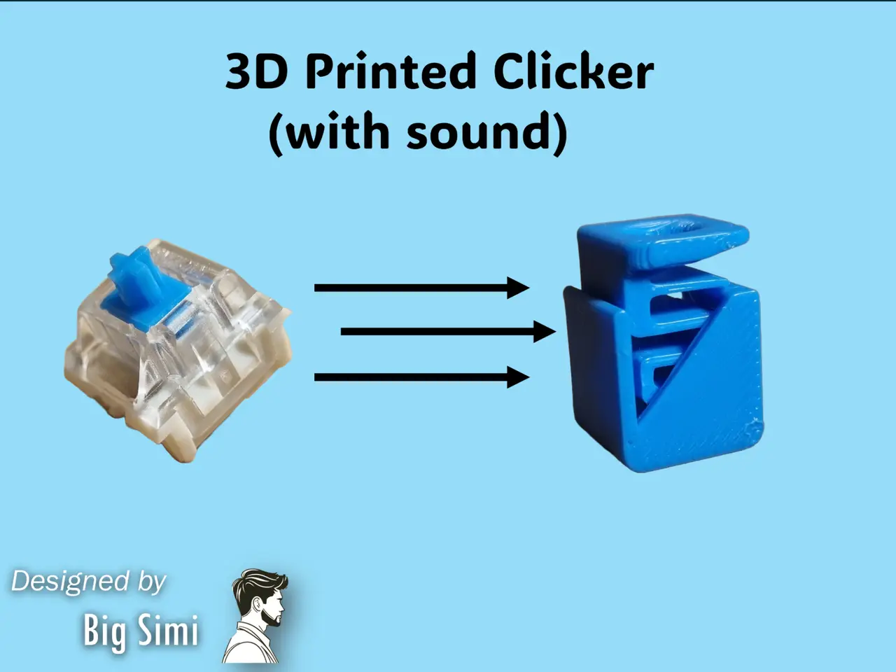 3D Printed Clicker (with sound) — modelo 3D