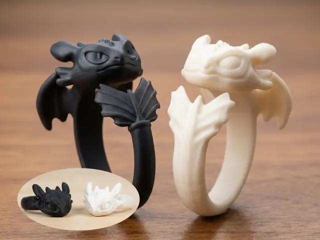 Toothless & Light Fury Ring 2 Set — modelo 3D